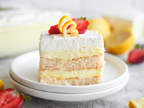 No Bake Lemon Shortcake Icebox Cake