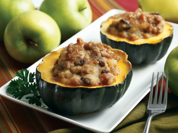 Acorn Squash Sausage Bake