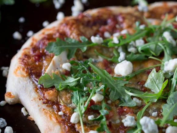Apple Butter Pancetta Blue Cheese Pizza
