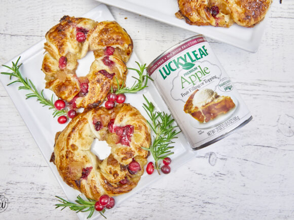 Apple Cranberry Brie Braided Wreath