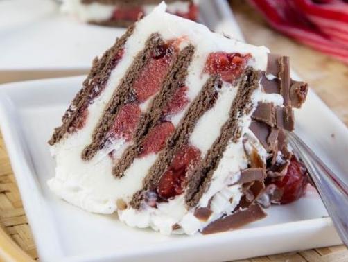 Black Forest No Bake Eclair Cake