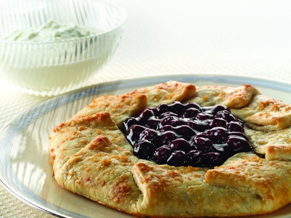 Blueberry Galette with Lime Mascarpone Cream