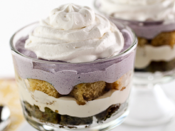 Blueberry Peach Trifle