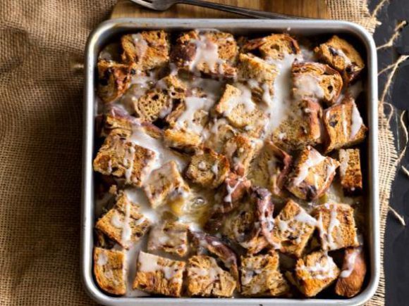 Caramel Apple Overnight French Toast Casserole