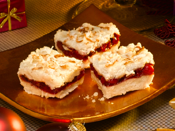 Cherry Coconut Squares