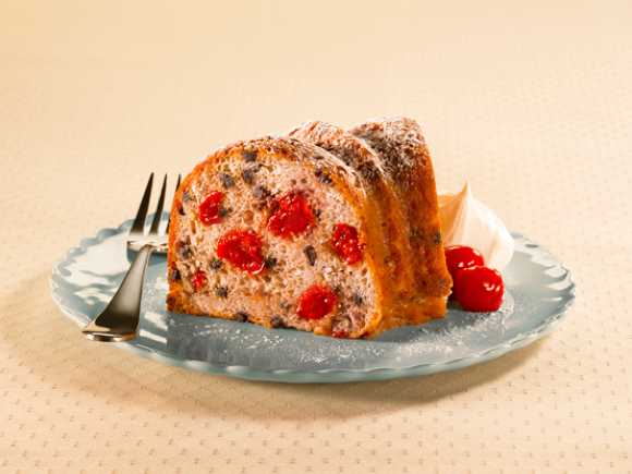 Cherry Vanilla Chocolate Chip Cake