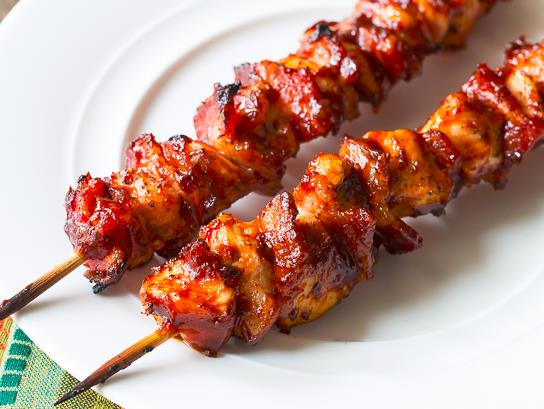 Chipotle BBQ Chicken Skewers