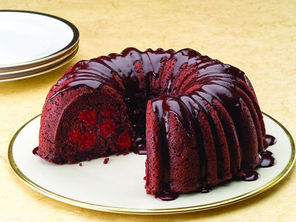 Chocolate Cherry Cake with Rum Ganache