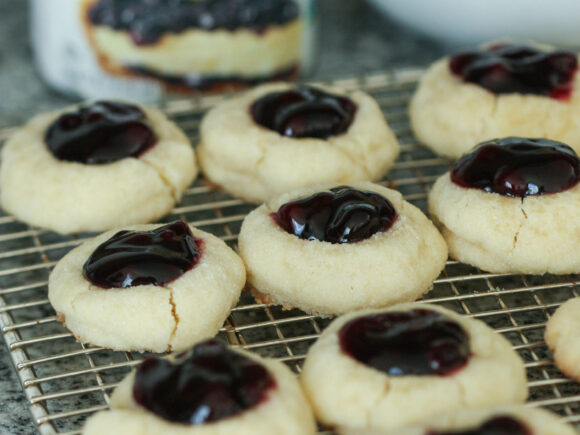 Lemon Blueberry Thumbprint Cookies: