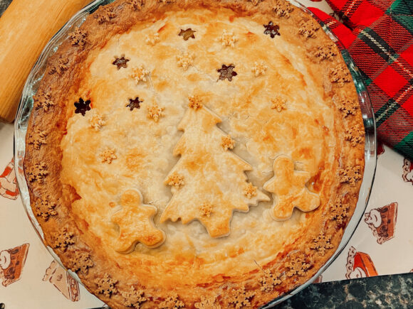 Apple Pie with Christmas Crust