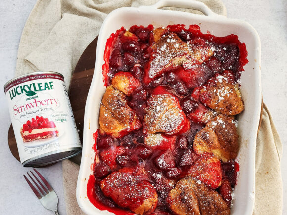 Strawberry Croissant French Toast Bake