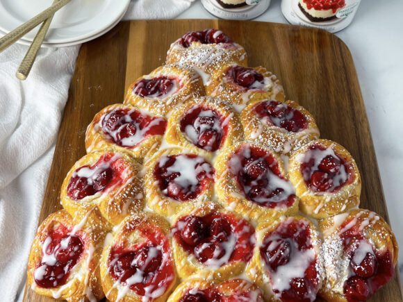Cherry Danish Christmas Tree