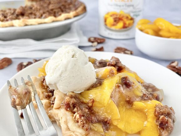 Peach Pecan Crumble Pie