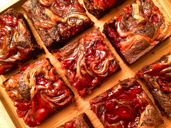 Peanut Butter and Jelly Brownies