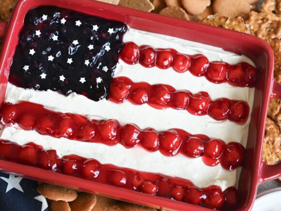 American Flag Cheesecake Dip