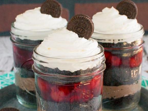 Chocolate Cherry Mousse Parfaits