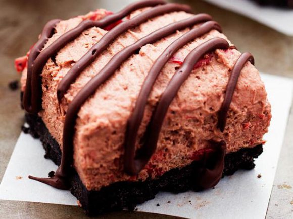 Chocolate Cherry Mousse Bars